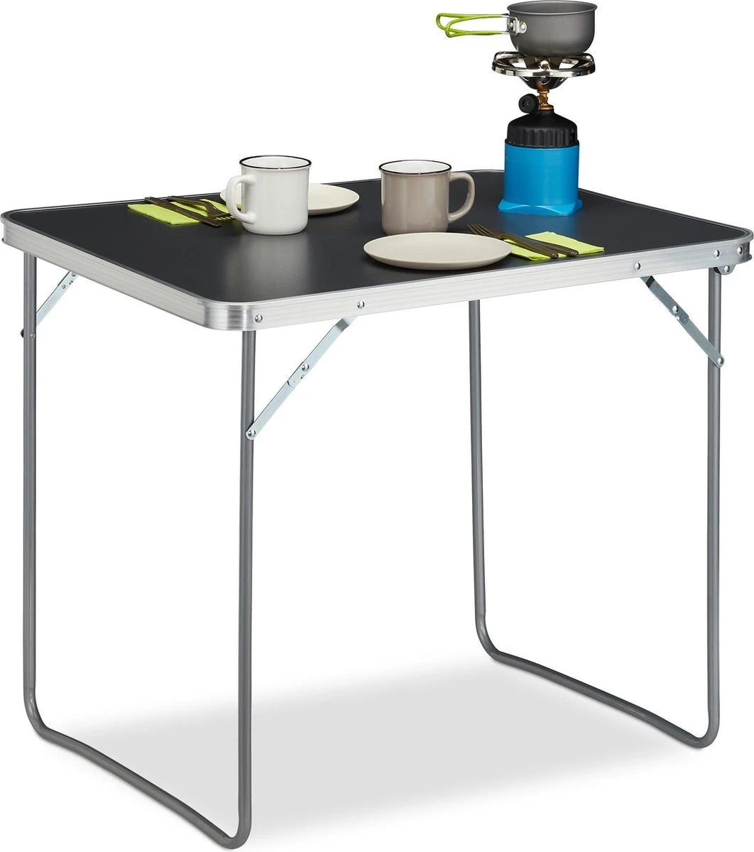 Relaxdays Campingtafel Inklapbaar - Aluminium Klaptafel - Vouwtafel Camping - Koffermodel 1 Relaxdays Campingtafel Inklapbaar - Aluminium Klaptafel - Vouwtafel Camping - Koffermodel