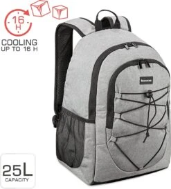 Bomoe Koeltas Rugzak IceBreezer KR45 Koelrugzak Grijs 45x19x33 Cm - 25 Liter -Bo-Camp Winkel 1082x1200 2