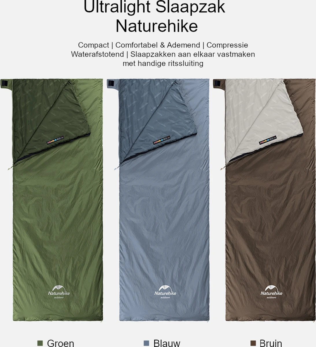 Naturehike® Slaapzak - Lichtgewicht - 205*85cm - Compact - Waterdicht - 3 Seizoenen Slaapzak Lente, Zomer & Herfst - Outdoor - Slaapzakken Volwassen & Kinderen 8 Naturehike® Slaapzak - Lichtgewicht - 205*85cm - Compact - Waterdicht - 3 Seizoenen Slaapzak Lente, Zomer & Herfst - Outdoor - Slaapzakken Volwassen & Kinderen - Afbeelding 8