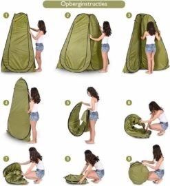 NordFalk Douchetent Pop-up 190 Cm - Camping Douche - Omkleedtent - Incl. Tentharingen En Draagtas - Groen -Bo-Camp Winkel 1098x1200 3