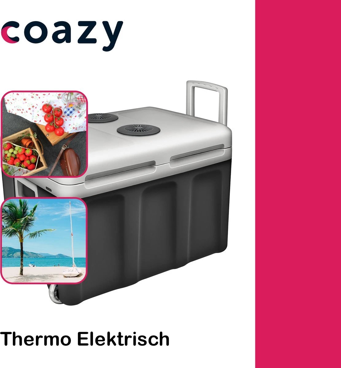 Koelbox Met Wielen Voor Auto & Camping Warm En Koud 40L - Frigobox Elektrisch 12v 230 Volt - MiniBar - Mini Koelkast | Verkoelt En Verwarmt | Eco-modus - Minibar - Mini Koelkast 5 Koelbox Met Wielen Voor Auto & Camping Warm En Koud 40L - Frigobox Elektrisch 12v 230 Volt - MiniBar - Mini Koelkast | Verkoelt En Verwarmt | Eco-modus - Minibar - Mini Koelkast - Afbeelding 5