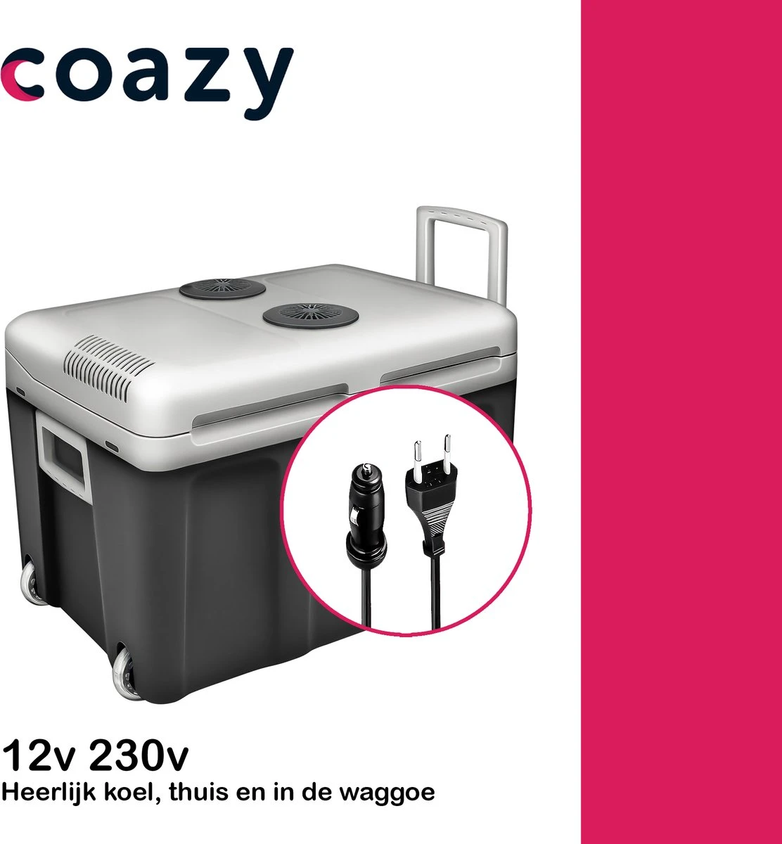 Koelbox Met Wielen Voor Auto & Camping Warm En Koud 40L - Frigobox Elektrisch 12v 230 Volt - MiniBar - Mini Koelkast | Verkoelt En Verwarmt | Eco-modus - Minibar - Mini Koelkast 10 Koelbox Met Wielen Voor Auto & Camping Warm En Koud 40L - Frigobox Elektrisch 12v 230 Volt - MiniBar - Mini Koelkast | Verkoelt En Verwarmt | Eco-modus - Minibar - Mini Koelkast - Afbeelding 10