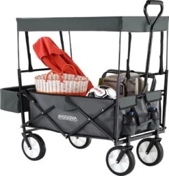 Monzana Bolderkar Opvouwbaar - 100 Liter - Met Afneembaar Dak Grijs -Bo-Camp Winkel 1148x1200 5