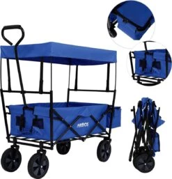 AREBOS Handwagen Vouwbare Dak Handwagen Vouwbare Trolley Uitrustingswagen Blauw 20 AREBOS Handwagen Vouwbare Dak Handwagen Vouwbare Trolley Uitrustingswagen Blauw -Bo-Camp Winkel 1155x1200 2