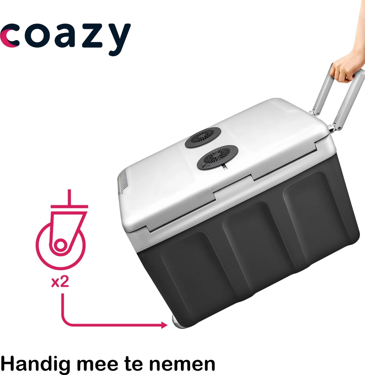 Koelbox Met Wielen Voor Auto & Camping Warm En Koud 40L - Frigobox Elektrisch 12v 230 Volt - MiniBar - Mini Koelkast | Verkoelt En Verwarmt | Eco-modus - Minibar - Mini Koelkast 2 Koelbox Met Wielen Voor Auto & Camping Warm En Koud 40L - Frigobox Elektrisch 12v 230 Volt - MiniBar - Mini Koelkast | Verkoelt En Verwarmt | Eco-modus - Minibar - Mini Koelkast - Afbeelding 2