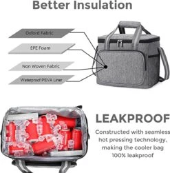 IBright Koeltas Opvouwbaar 15 Liter - 4 Laags Geïsoleerde Lunchtas - Waterdicht - Zwart -Bo-Camp Winkel 1182x1200 2