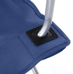 Set Van 2 Opvouwbare Campingstoelen, Klapstoelen Voor Buiten, Comfortabel, Met Armleuningen En Bekerhouders, Stabiel Frame, Draagvermogen 120 Kg - Blauw -Bo-Camp Winkel 1183x1200