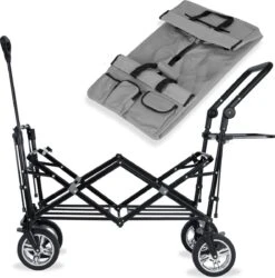 Rijoka Luxe Opvouwbare Bolderkar/Bolderwagen | Met Dakje En Draagtas | Grijs -Bo-Camp Winkel 1186x1200 1