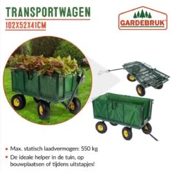 Gardebruk Bolderkar Binnenzeil - Belastbaar Tot 550 Kg – Groen -Bo-Camp Winkel 1188x1200 8
