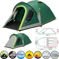 Coleman Kobuk Valley 3 Plus Koepeltent - Verduisterend - 3-Persoons -Bo-Camp Winkel 1193x1200 3