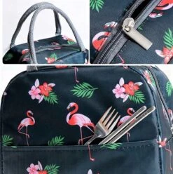 Koeltas - Lunchtas - Volwassenen En Kinderen - Compact & Handig: Zomer - Picknick -School - Lunch - Werk - Zwart Flamingo -Bo-Camp Winkel 1195x1200 1