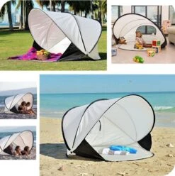Deryan Luxe Pop Up Strandtent XXL - Anti-UV 50+ - Cream -Bo-Camp Winkel 1196x1200 5