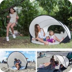 Deryan Luxe Pop Up Strandtent XXL - Anti-UV 50+ - Cream -Bo-Camp Winkel 1196x1200 7