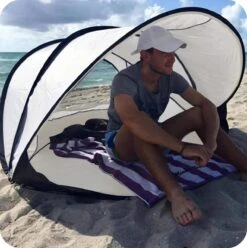 Deryan Luxe Pop Up Strandtent XXL - Anti-UV 50+ - Cream -Bo-Camp Winkel 1196x1200 9