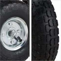 Relaxdays Bolderkar Tuin - Platte Tuinwagen - Luchtbanden - 200 Kg - Transportkar - Staal -Bo-Camp Winkel 1197x1200 33