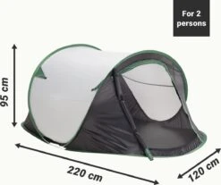 JEMIDI Tweepersoons Pop-up Tent - Opgooitent, Werptent Voor 2 Personen - Ideaal Als Festivaltent Of Kampeertent - Verschillende Kleuren -Bo-Camp Winkel 1200x1004 2