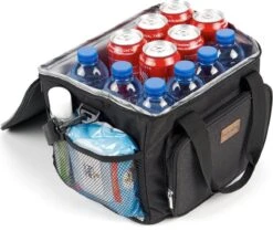 Packaway 4 Laags Geïsoleerde Koeltas - Lunchtas 15 Liter - Zwart -Bo-Camp Winkel 1200x1014