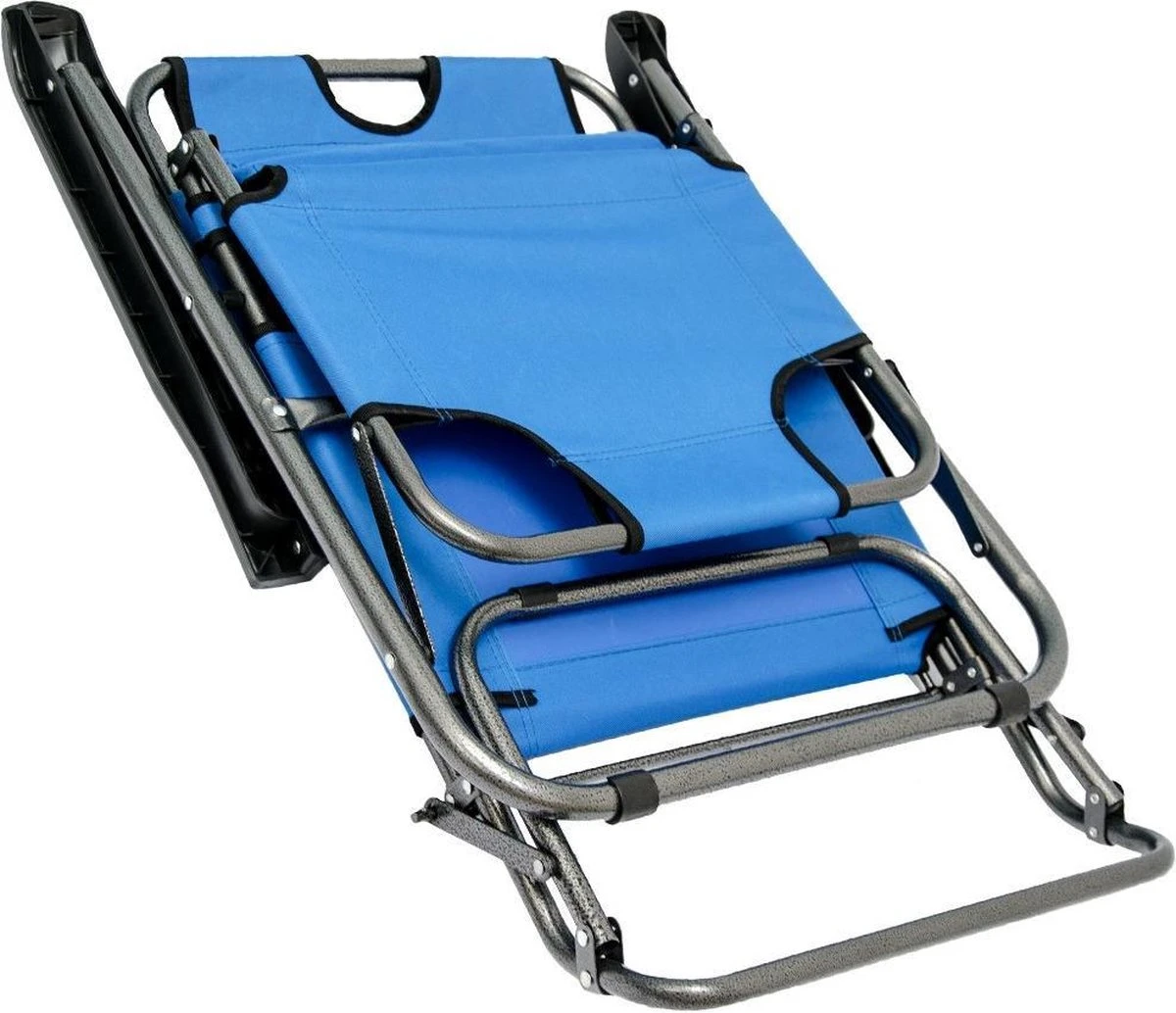 Ligstoel Opvouwbaar 155x60cm - Lichte Ligbed Relaxstoel Tuinstoel Campingstoel Strandstoel 5 Ligstoel Opvouwbaar 155x60cm - Lichte Ligbed Relaxstoel Tuinstoel Campingstoel Strandstoel - Afbeelding 5