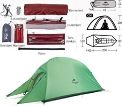 Cloud Up 1 Upgraded - Naturehike® - 1 Persoons Tent - Lichtgewicht Tent - Incl. Grondzeil - 210T 3000mm - Outdoor - Waterdicht - Hiking & Wandelen 17 Cloud Up 1 Upgraded - Naturehike® - 1 Persoons Tent - Lichtgewicht Tent - Incl. Grondzeil - 210T 3000mm - Outdoor - Waterdicht - Hiking & Wandelen -Bo-Camp Winkel 1200x1038 2