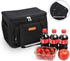 Lunchtas - Koeltas Voor Dames En Heren - Cool Bag - 4 Laags Geïsoleerde Koeltas - Kleine Cooler - Lunch Box - Lunchtas 15 Liter- Zwart -Bo-Camp Winkel 1200x1046 1