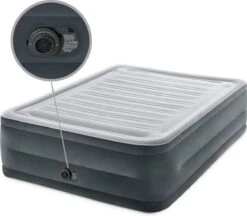 Intex Luchtbed - 2-Persoons - 152 X 203 X 33 Cm - Grijs - Met Ingebouwde Pomp, Hoeslaken Wit En Reparatieset -Bo-Camp Winkel 1200x1047 7