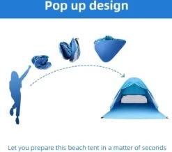 IGOODS Pop-up Tent - 2/3-Persoons - Blauw -Bo-Camp Winkel 1200x1059 1