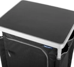 Campart Campingkast CU-0719 – Opvouwbaar En Verstelbaar - 4 Verstelbare Poten - 3 Lagen - Aluminium Frame - Grijs -Bo-Camp Winkel 1200x1084 1