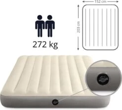 Intex Luchtbedset Intex Luchtbed - 2-Persoons - 152 X 203 X 25 Cm - Beige + Intex Elektrische Pomp - 650 Liter/min + Hoeslaken Wit + Reparatieset 10 Intex Luchtbedset Intex Luchtbed - 2-Persoons - 152 X 203 X 25 Cm - Beige + Intex Elektrische Pomp - 650 Liter/min + Hoeslaken Wit + Reparatieset -Bo-Camp Winkel 1200x1090 3