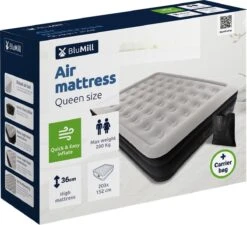 BluMill Luchtbed - 2-persoons - Ingebouwde Pomp - 203x152x36 Cm - Duurzame Keuze -Bo-Camp Winkel 1200x1094 13