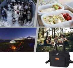 Lunchtas - Koeltas Voor Dames En Heren - Cool Bag - 4 Laags Geïsoleerde Koeltas - Kleine Cooler - Lunch Box - Lunchtas 15 Liter- Zwart -Bo-Camp Winkel 1200x1107 2