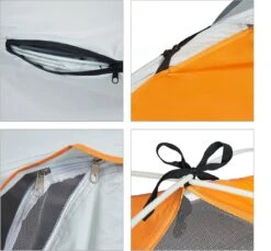 Relaxdays Strandtent Pop-up - Omkleedtent - 145x180 Cm - 2-3 Personen - Beachtent -compact - Oranje -Bo-Camp Winkel 1200x1113 4