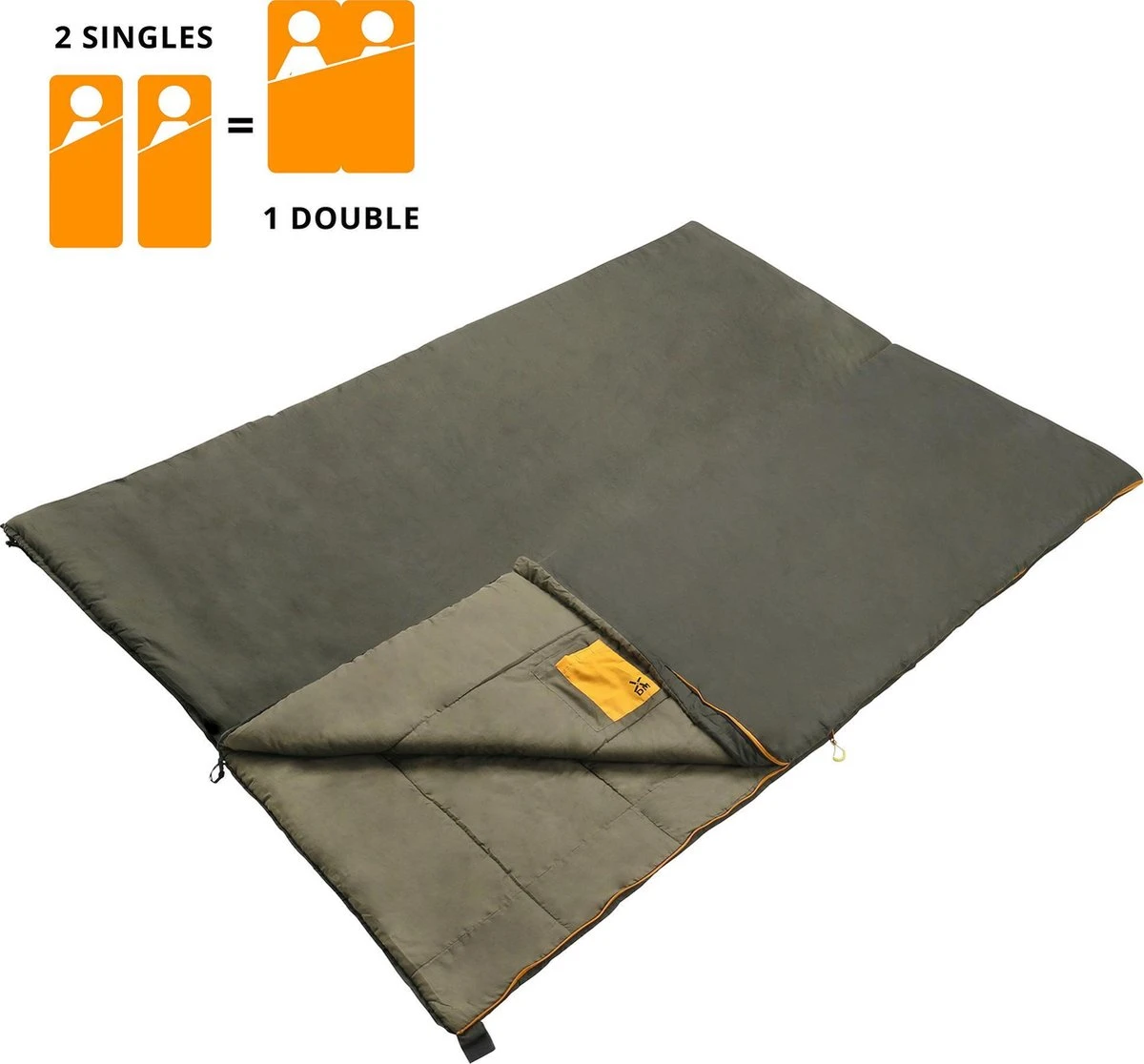 Dutch Mountains Slaapzak Vlieland XL - Grote Katoenen 210 X 80cm Lichtgewicht - Incl. Tasje En Tochtstrip -Comfortzone: 5-8 Graden- 4 Dutch Mountains Slaapzak Vlieland XL - Grote Katoenen 210 X 80cm Lichtgewicht - Incl. Tasje En Tochtstrip -Comfortzone: 5-8 Graden- - Afbeelding 4