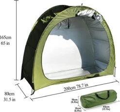 Merkloos Fietstent, Beschermhoes Fietsenschuur, Tent Voor Camping In De Open Lucht-groen 200*80*165CM -Bo-Camp Winkel 1200x1118 4