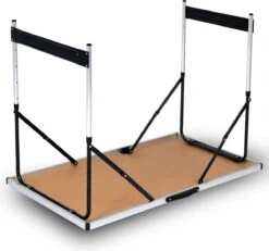 Kamyra® Campingtafel Inklapbaar - Kampeertafel, Partytafel - Opvouwbaar, Lichtgewicht & In Hoogte Verstelbaar - Aluminium/Hout -Bo-Camp Winkel 1200x1121