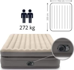 Intex Prime Comfort - Luchtbed - 2-Persoons - 152x203x51 Cm (BxLxH) - Grijs - Met Ingebouwde Motorpomp 14 Intex Prime Comfort - Luchtbed - 2-Persoons - 152x203x51 Cm (BxLxH) - Grijs - Met Ingebouwde Motorpomp -Bo-Camp Winkel 1200x1124 4