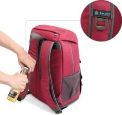 Tourit - Koeltas Rugzak (25L) - Geschikt Voor 21 Blikjes - Lunchtas Voor Dames En Heren - Rood 12 Tourit - Koeltas Rugzak (25L) - Geschikt Voor 21 Blikjes - Lunchtas Voor Dames En Heren - Rood -Bo-Camp Winkel 1200x1131 1