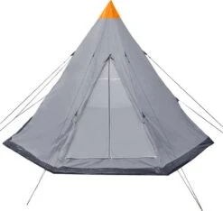 VidaXL Tent 4-persoons Grijs -Bo-Camp Winkel 1200x1137 1