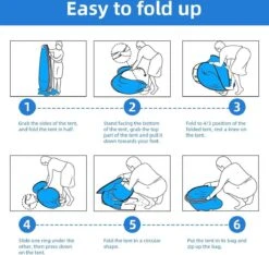 IGOODS Pop-up Tent - 2/3-Persoons - Blauw -Bo-Camp Winkel 1200x1137 3