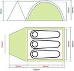 Coleman Darwin 3 Plus Koepeltent - 3-Persoons - Groen -Bo-Camp Winkel 1200x1141 5