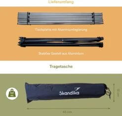 Skandika Ruka S Kleine Campingtafel – Campingtafels - Aluminium Campingtafel, Opvouwbaar, Zeer Licht, Eenvoudig Te Monteren, Stabiele Standaard - Opvouwtafel Voor Kamperen, Tenten Wandelen, Reizen, Thuis, Tuin – Tot Max. 20 Kg. - Grijs 10 Skandika Ruka S Kleine Campingtafel – Campingtafels - Aluminium Campingtafel, Opvouwbaar, Zeer Licht, Eenvoudig Te Monteren, Stabiele Standaard - Opvouwtafel Voor Kamperen, Tenten Wandelen, Reizen, Thuis, Tuin – Tot Max. 20 Kg. - Grijs -Bo-Camp Winkel 1200x1143