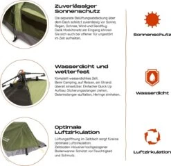 Where Tomorrow Solo Tent 220X80X50 Cm - Groen - 1 Persoons -Bo-Camp Winkel 1200x1162 7