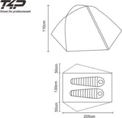 Expedition Tent T2 - Donker Groen - 2 Persoons -Bo-Camp Winkel 1200x1163 3