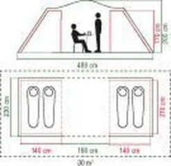 Coleman Spruce Falls 4 Vis-a-Vis Tent - Verduisterend - 4-Persoons -Bo-Camp Winkel 1200x1164 5