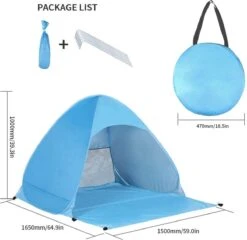 IGOODS Pop-up Tent - 2/3-Persoons - Blauw -Bo-Camp Winkel 1200x1168 7