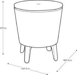 Keter Cool Bar - 3-in-1 - 49.5x49.5x84.5 Cm - Blauw -Bo-Camp Winkel 1200x1169