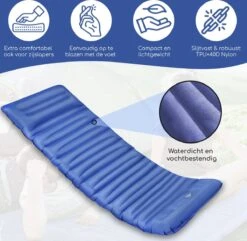 Hikr® Slaapmat 10cm+ Dikte - Comfortabel Luchtmatras - Zelfopblazend Met De Voet - TPU+40D Nylon - Slaapmatje Eenpersoons En Uit Te Breiden Tot Tweepersoons - Slaapmat Met Ingebouwde Pomp -Bo-Camp Winkel 1200x1172 3