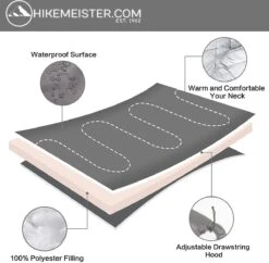 Meisterhome® Mummy Slaapzak - Kamperen - Antraciet - Ca. 220 X 75 Cm - Incl. Draagtas -Bo-Camp Winkel 1200x1176 4