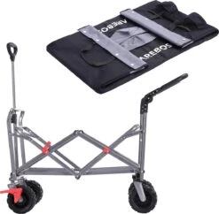 AREBOS Handkar | Transportwagen | Apparatuurwagen | Opvouwbaar | Duwstang| Zwart 23 AREBOS Handkar | Transportwagen | Apparatuurwagen | Opvouwbaar | Duwstang| Zwart -Bo-Camp Winkel 1200x1177 3