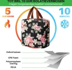 Brisby 4 Laags Geïsoleerde Koeltas - Lunchtas 7 Liter - Bloemetjes -Bo-Camp Winkel 1200x1178 2