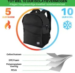 Brisby 4 Laags Geïsoleerde Koeltas Rugzak - 25 Liter - Met Handige Vakken Voor Bestek En Essentials - Waterafstotend Materiaal - Zwart 18 Brisby 4 Laags Geïsoleerde Koeltas Rugzak - 25 Liter - Met Handige Vakken Voor Bestek En Essentials - Waterafstotend Materiaal - Zwart -Bo-Camp Winkel 1200x1178 8